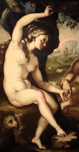 Tableaux et dessins Tableaux XVIIe siècle - Adam et Ève - Maître flamand du XVIIe siècle